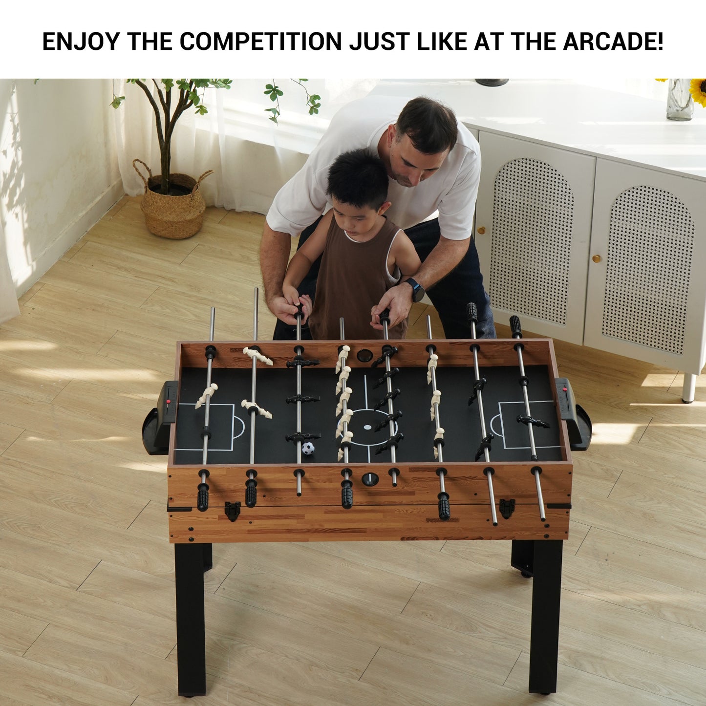 48in Folding Portable Combination Game Table Set With Ping Pong, Air Hockey, Pool Billiards For Kids And Adults, Indoor And Outdoor Games